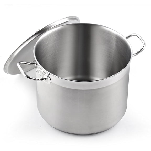 Cooks Standard Professional 20 Quart Stainless Steel Stock Pot with Lid, Large Pot for Cooking Pasta, Soup, Stockpot with Even Heating, Oven Safe, Dishwasher Safe, Cookware for Canning, Boiling
