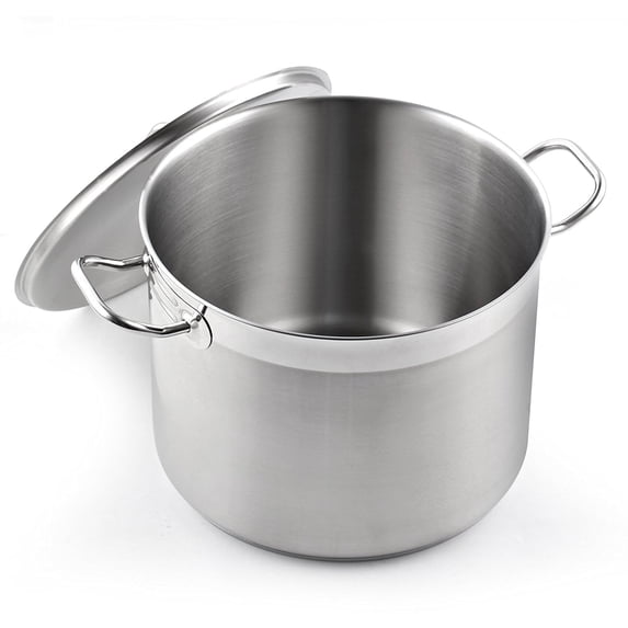 Cooks Standard Professional 20 Quart Stainless Steel Stock Pot with Lid, Large Pot for Cooking Pasta, Soup, Stockpot with Even Heating, Oven Safe, Dishwasher Safe, Cookware for Canning, Boiling