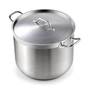 Cooks Standard Professional 30 Quart Stainless Steel Stock Pot, Heavy Duty Induction Stockpot with Lid, Large Pot for Cooking Pasta, Soup, Oven Safe, Dishwasher Safe, Compatible with Most Stovetops