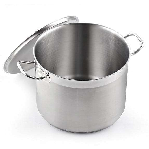Cooks Standard Professional 8 Quart Stainless Steel Stock Pot with Lid, Cooking Pot for Pasta, Soup, Oven Safe, Dishwasher Safe, Stockpot for Canning, Compatible with Most Stovetops