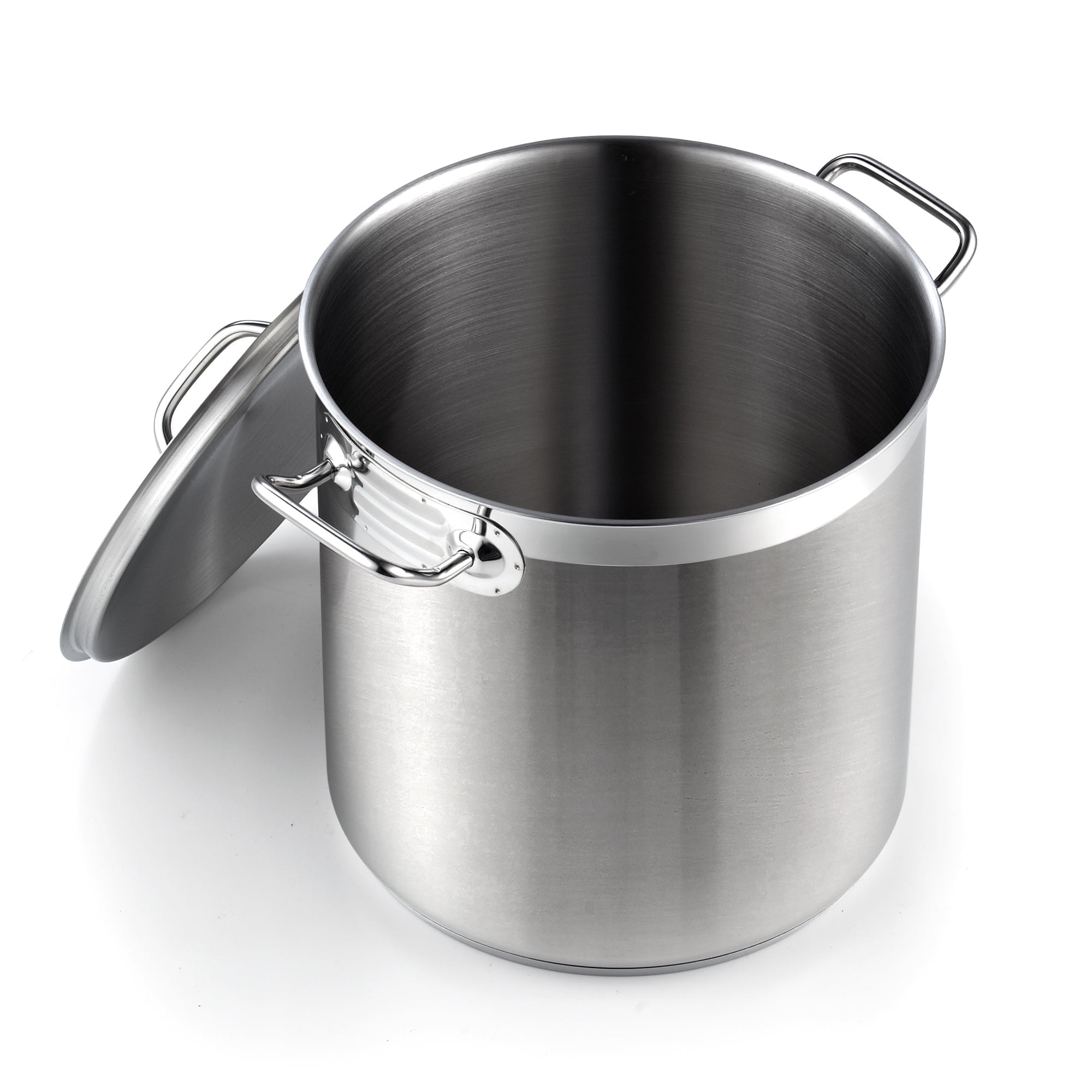 11 Quart Silver Stainless Steel Induction Stockpot with Lid