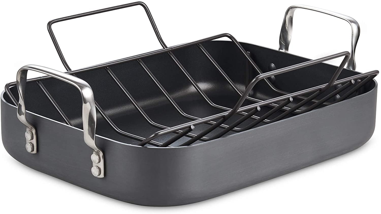 Premium Stainless Steel Roasting Pan with Rack, 16 inch, 16 INCH - Kroger