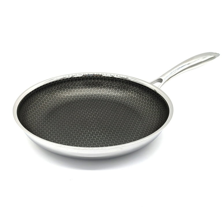  HexClad Hybrid Nonstick Frying Pan, 12-Inch, Stay-Cool