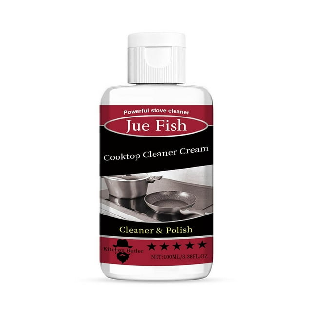 Cooktop Cleaning Cream, Fast Acting NoRinse Cooktop Cleaner for Glass