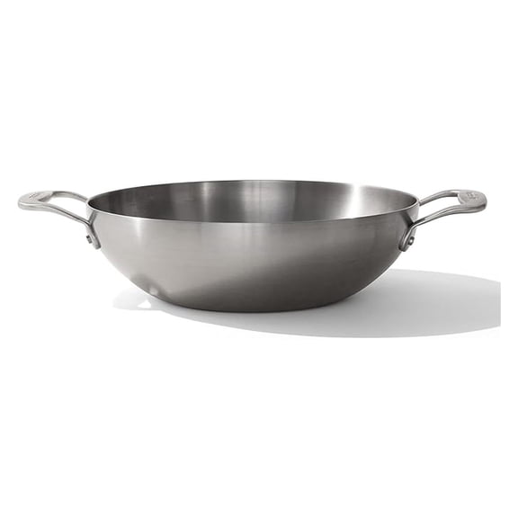 Cookware | 10" Stainless Steel Kadai Pan | 5 Ply Stainless Clad | Professional Cookware | Induction Compatible