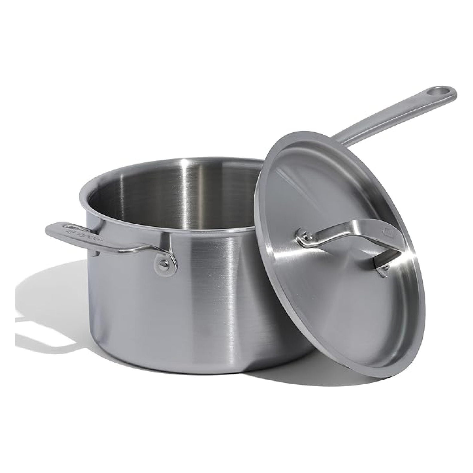 Cookware - 4 Quart Stainless Steel Saucepan with Lid - 5 Ply Stainless ...