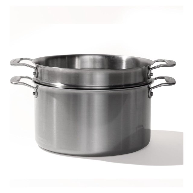 Cookware 8 Quart Stainless Steel Stock Pot With Steamer Basket Insert