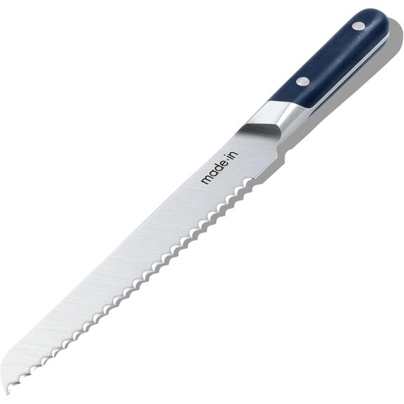 Cookware | 9" Bread Knife | Crafted in France | Full Tang With Harbour Blue Handle