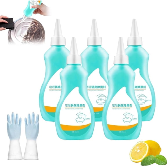 Cookware Bottom Gel Cleaner, Magic Gel Cleaner for Pots and Pans, gel cleaner for Cookware Bottom, Cleaning Effortless for Burned bottoms Stubborn Stains