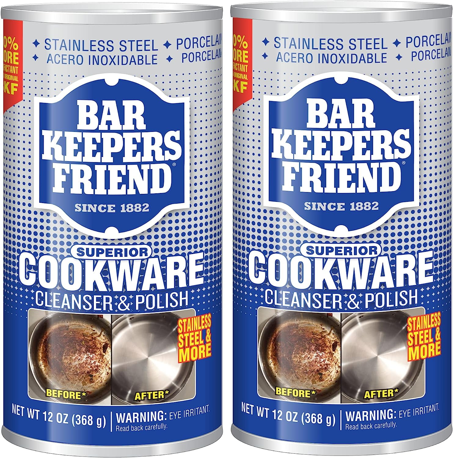 Kitchen Pot Cleaner Cookware Cleanser & Polish (2 x 12 oz) Stainless Steel Cleaner ...