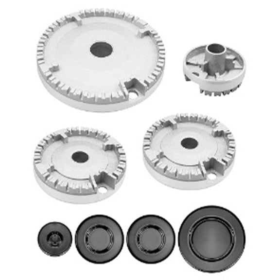 Oven Burners Flame Cover Burners Crown and Flame Caps Kit Stove Lid Replacement Set Metal Cookware Hat Set for Kitchen