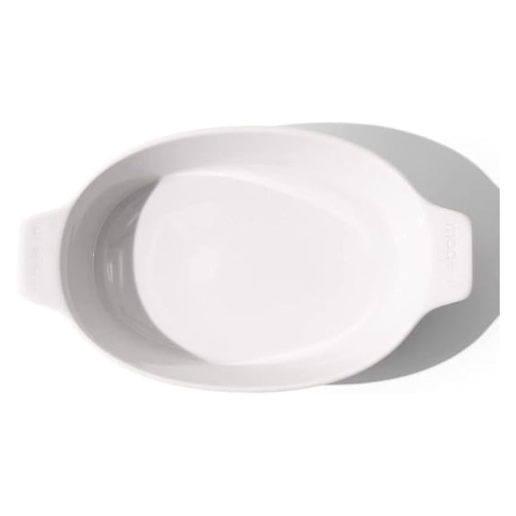 Cookware - Oval Baking Dish - White - Hand Crafted Porcelain - Professional Bakeware - France