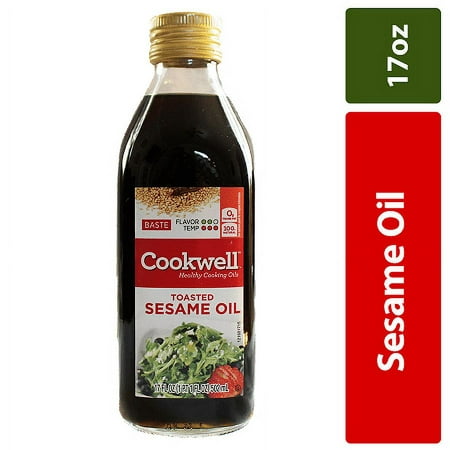 Cookwell Toasted Sesame Oil for Cooking and Basting, 17 fl oz