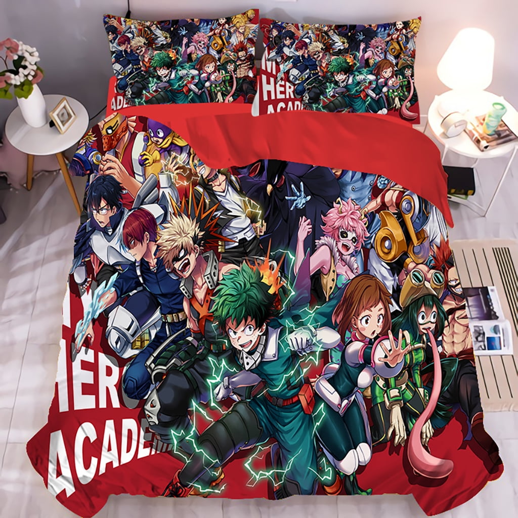 Cool 3D My Hero Academia Bedding Bed Set Twin Full Queen King Size 1 Duvet Cover 2 Pillowcase
