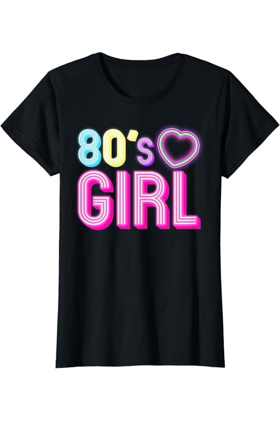 Cool 80s Girl For Women Mom 1980's Birthday Retro Costume T-Shirt
