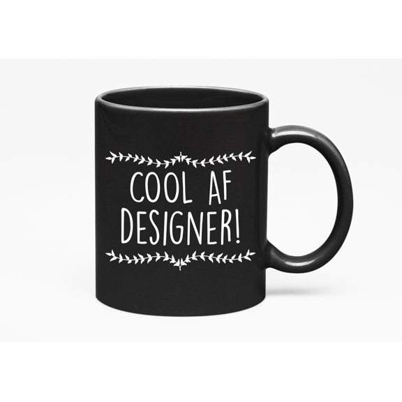 Cool AF Designer & Decor, Fashion Designers & Artists, Black 11oz Ceramic Mug