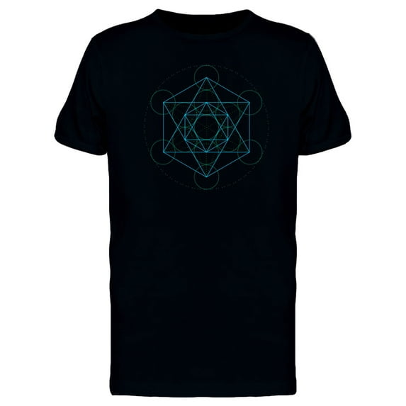 Cool Abstract Metatrons Cube T-Shirt Men -Image by Shutterstock, Male XX-Large