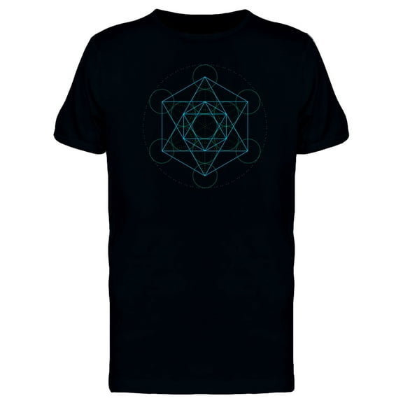 Cool Abstract Metatrons Cube T-Shirt Men -Image by Shutterstock, Male XX-Large