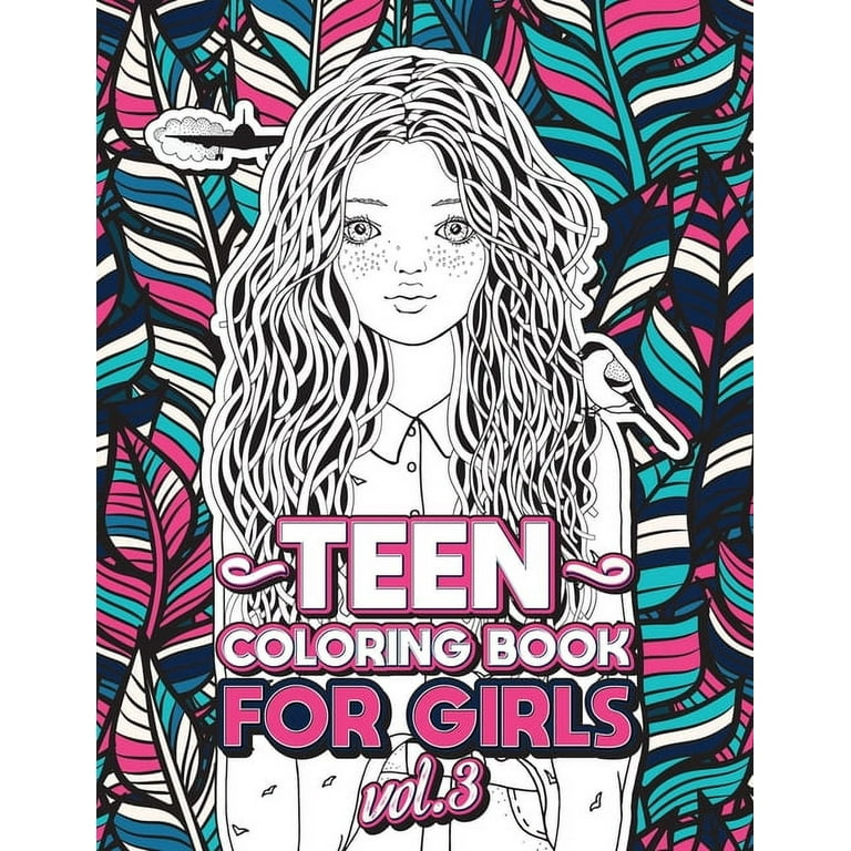 Tween Coloring Books For Girls: Stress Relieving Designs by Art