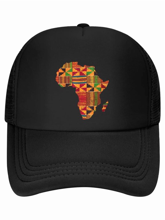 Cool Africa Map Kente Cloth Gift For Men Women African Lover Baseball Cap