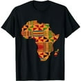 thumbnail image 1 of Cool Africa Map Kente Cloth Gift For Men Women African Lover T-Shirt, 1 of 5