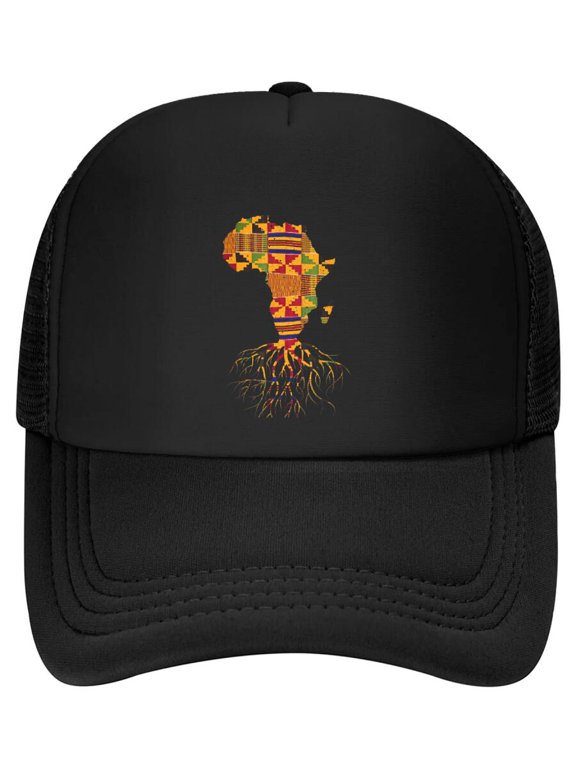 Cool Africa Map Traditional Kente Cloth African Roots Baseball Cap