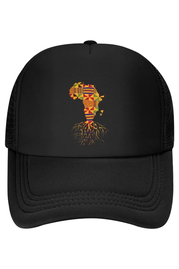 Cool Africa Map Traditional Kente Cloth African Roots Baseball Cap