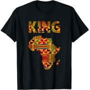 Cool African King Design Kente Cloth Africa Ghana Kids Men T-Shirt (1)
