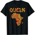 thumbnail image 1 of Cool African Queen Art Kente Cloth Africa Ghana Kids Women T-Shirt, 1 of 5
