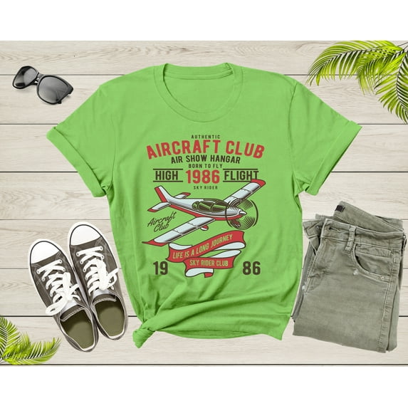 Cool Aircraft Club Plane Fly Airplane for Men Women Kids T-Shirt Plane Shirt for Men Women Kids Boys Girls Teens Pilots Graphic Gift Tshirt