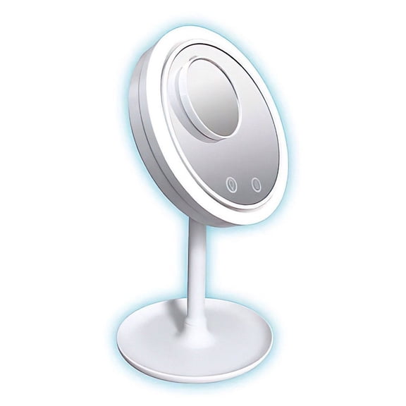 Cool Aire Lighted Mirror with Built-In Cooling Fan Illuminated Personal Beauty Mirror