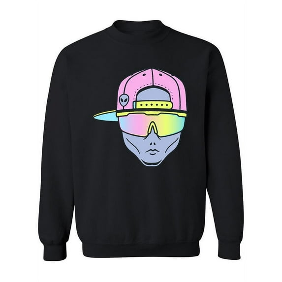 Cool Alien Dude Design Sweatshirt Women -Image by Shutterstock, Female 5X-Large