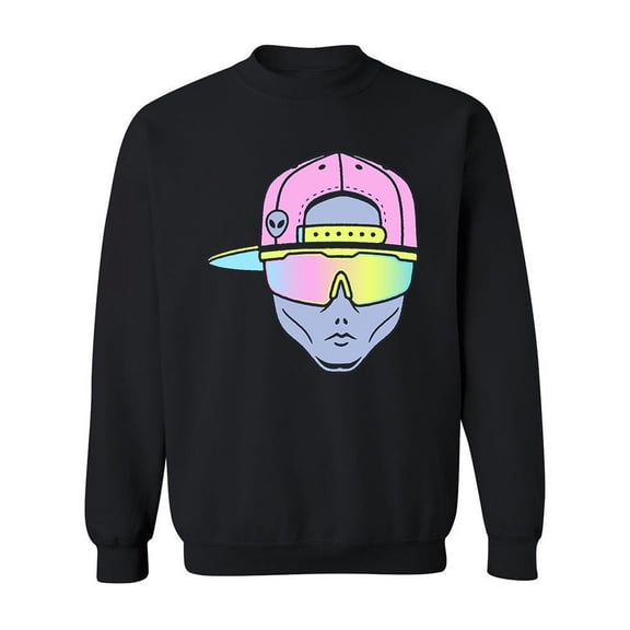 Cool Alien Dude Design Sweatshirt Women -Image by Shutterstock, Female Large