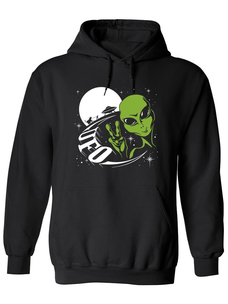 Cool Alien Ufo Design. Hoodie Men -Image by Shutterstock, Male 4X-Large ...