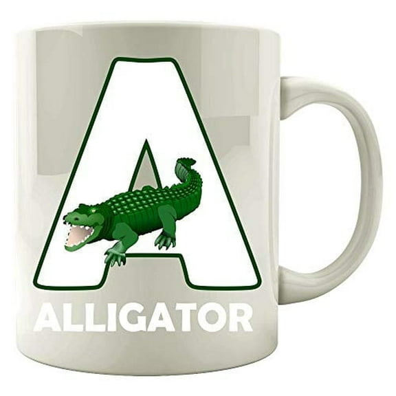 Cool Alligator 11 oz Coffee Mug - Gator Reptile Humor White Ceramic Gift
