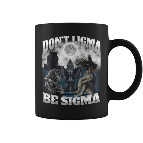 Cool Alpha Wolf Meme Wolf Lovers Joke Dad Coffee Mugs