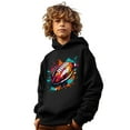 thumbnail image 1 of Cool American Football Print Boys Long Sleeve Hoodie, Stay Stylish And Cozy Sweatshirt - Perfect Spring Fall Winter Essential For Your Little Fashionista!, 1 of 10