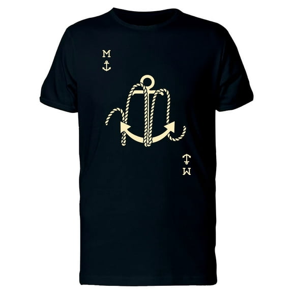 Cool Anchor & Nautical Rope T-Shirt Men -Image by Shutterstock, Male Small