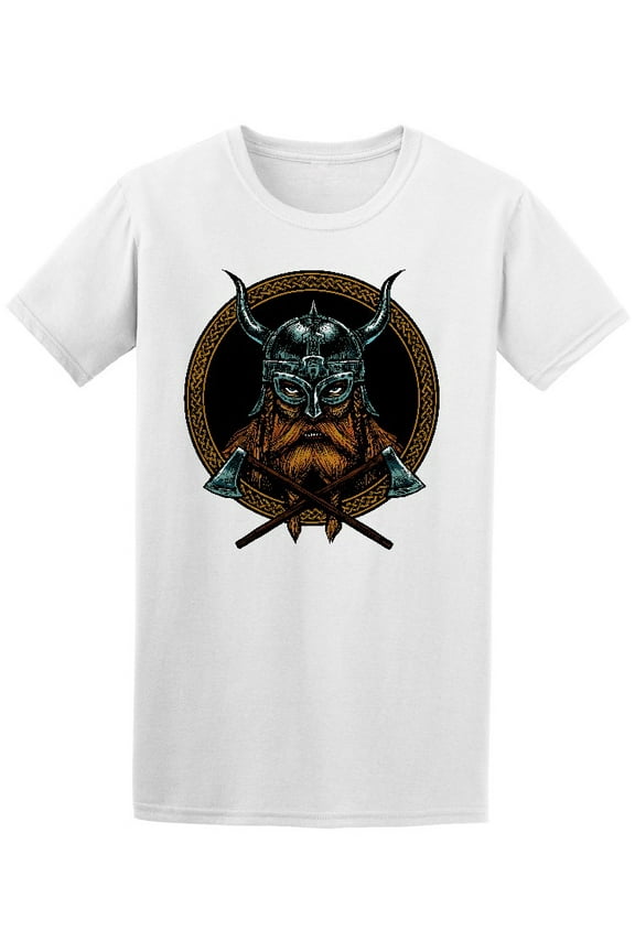 Cool Ancient Viking Head T-Shirt Men -Image by Shutterstock, Male x-Large