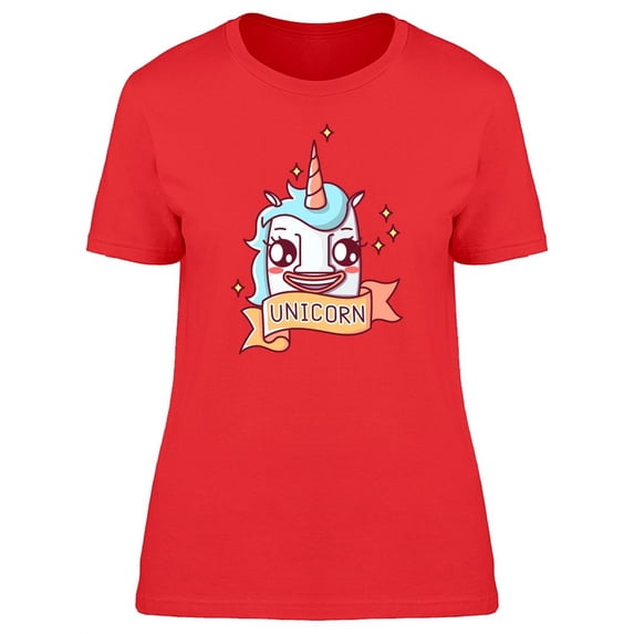 Cool And Funny Unicorn Doodle T-Shirt Women -Image by Shutterstock, Female Small