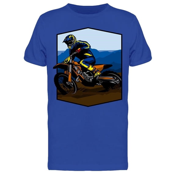 Cool And Simple Motocross Design Tee Men's -Image by Shutterstock