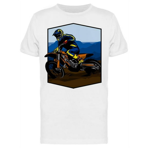Cool And Simple Motocross Design T-Shirt Men -Image by Shutterstock, Male x-Large