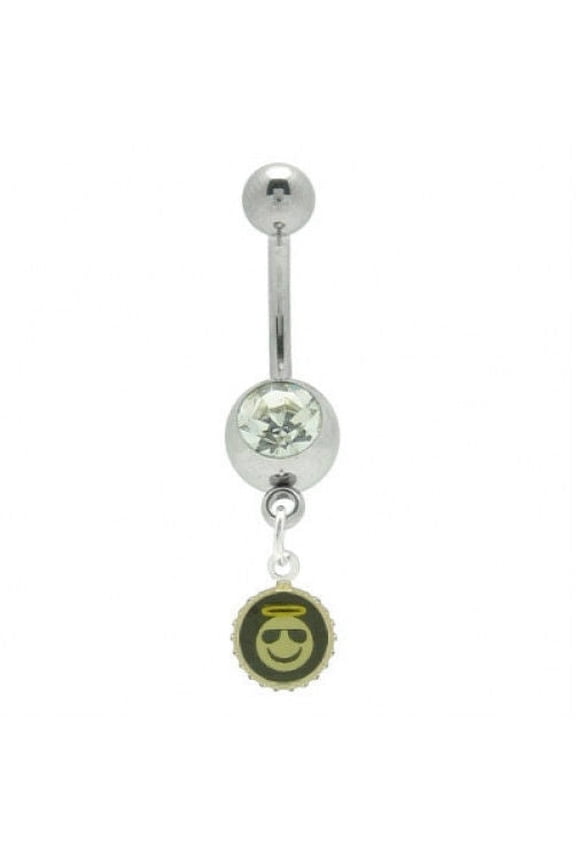 Cool Angel Face Navel Ring Belly Button Ring 14G