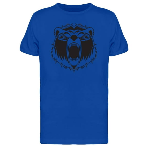 Cool Angry Bear Tribal Doodle T-Shirt Men -Image by Shutterstock, Male Large