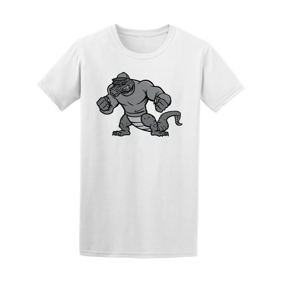 Cool Angry Crocodile Sketch T-Shirt Men -Image by Shutterstock, Male Large