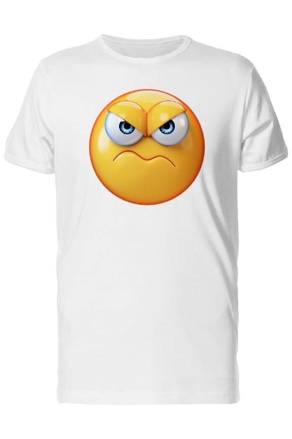 Cool Angry & Grumpy Icon T-Shirt Men -Image by Shutterstock, Male 3X-Large
