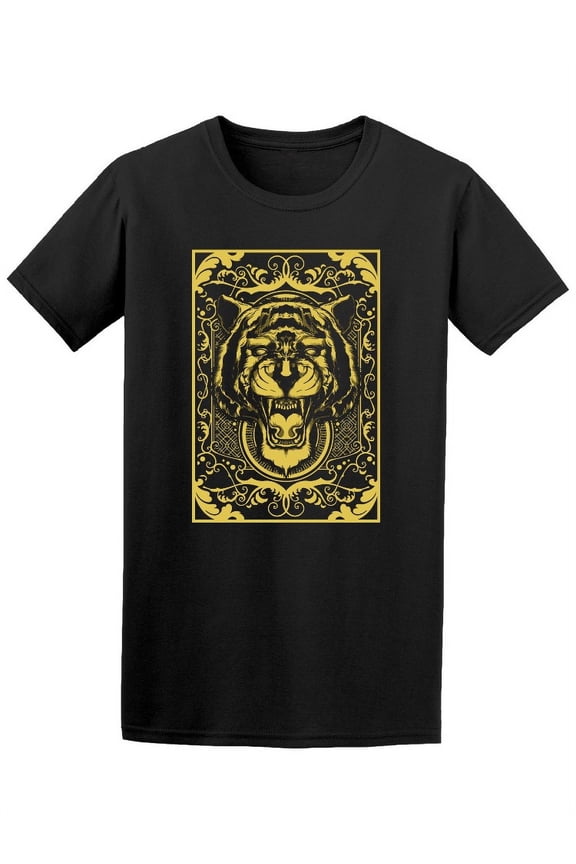 Cool Angry Tiger Design T-Shirt Men -Image by Shutterstock, Male Small