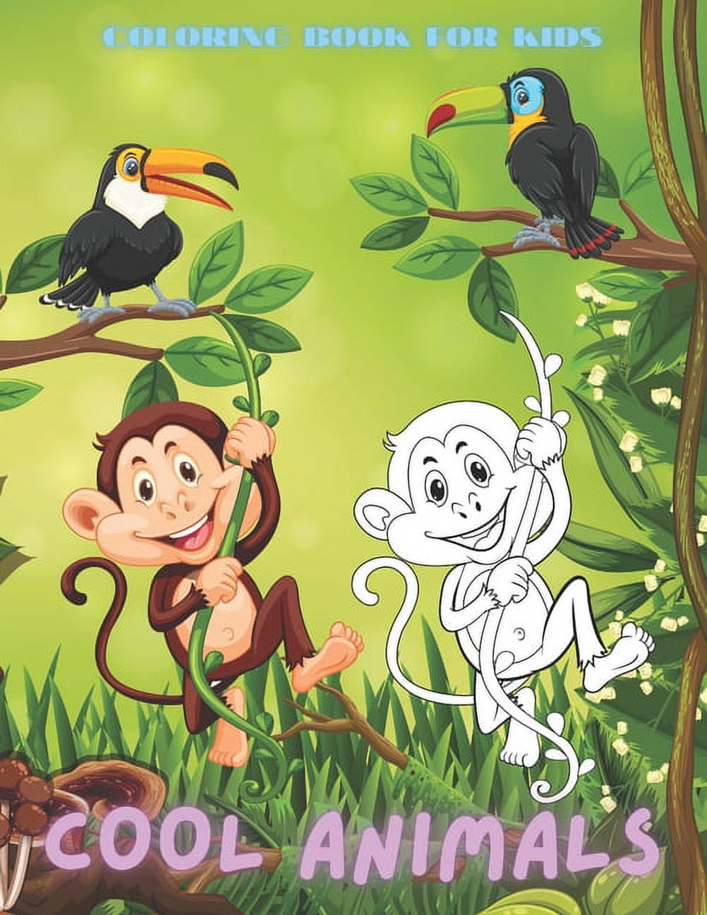 Cool Animals - Coloring Book for Kids: 100 Coloring Pages For Kids ...