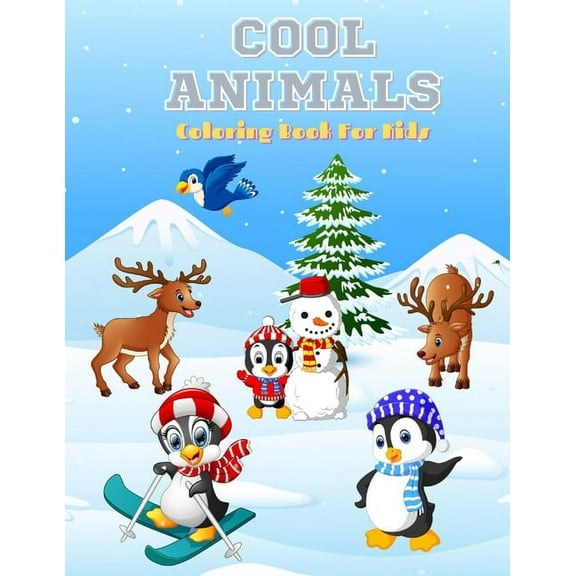 Cool Animals - Coloring Book for Kids: 100 Coloring Pages For Kids, (Paperback)