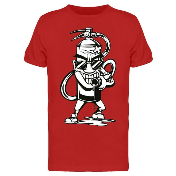 Cool Animated Extinguisher T-Shirt Men -Image by Shutterstock, Male Large